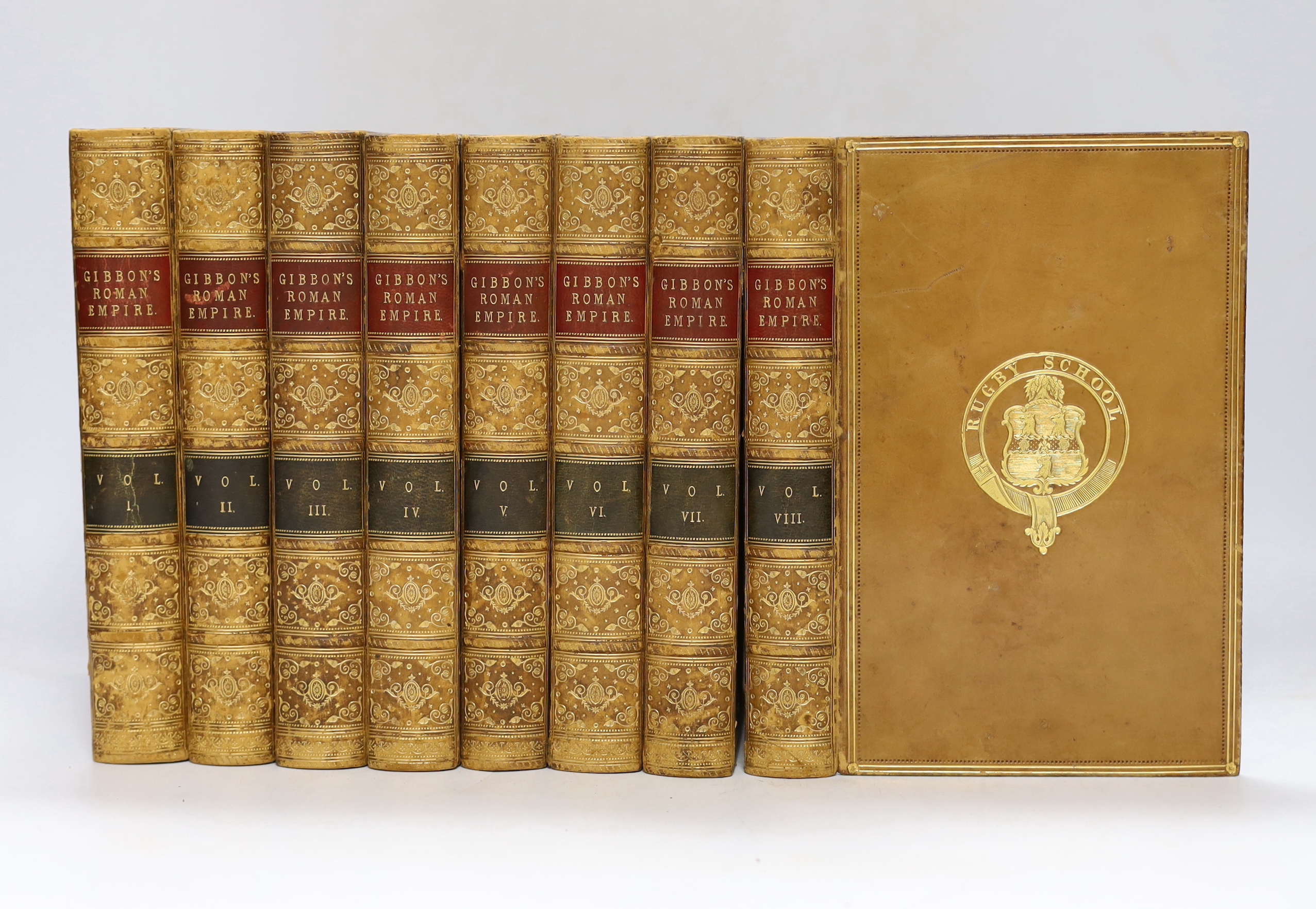 Gibbon, Edward - The History of the Decline and Fall of the Roman Empire ... (new edition) 8vols., edited, with additional notes, by William Smith. portrait frontis and 14 maps (mostly folded